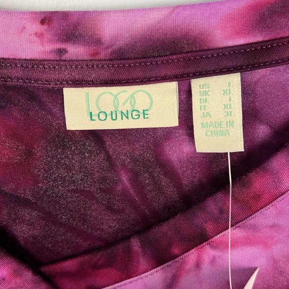 LOGO Lounge NWT women’s large purple cozy velour long sleeve tunic - Picture 3 of 9